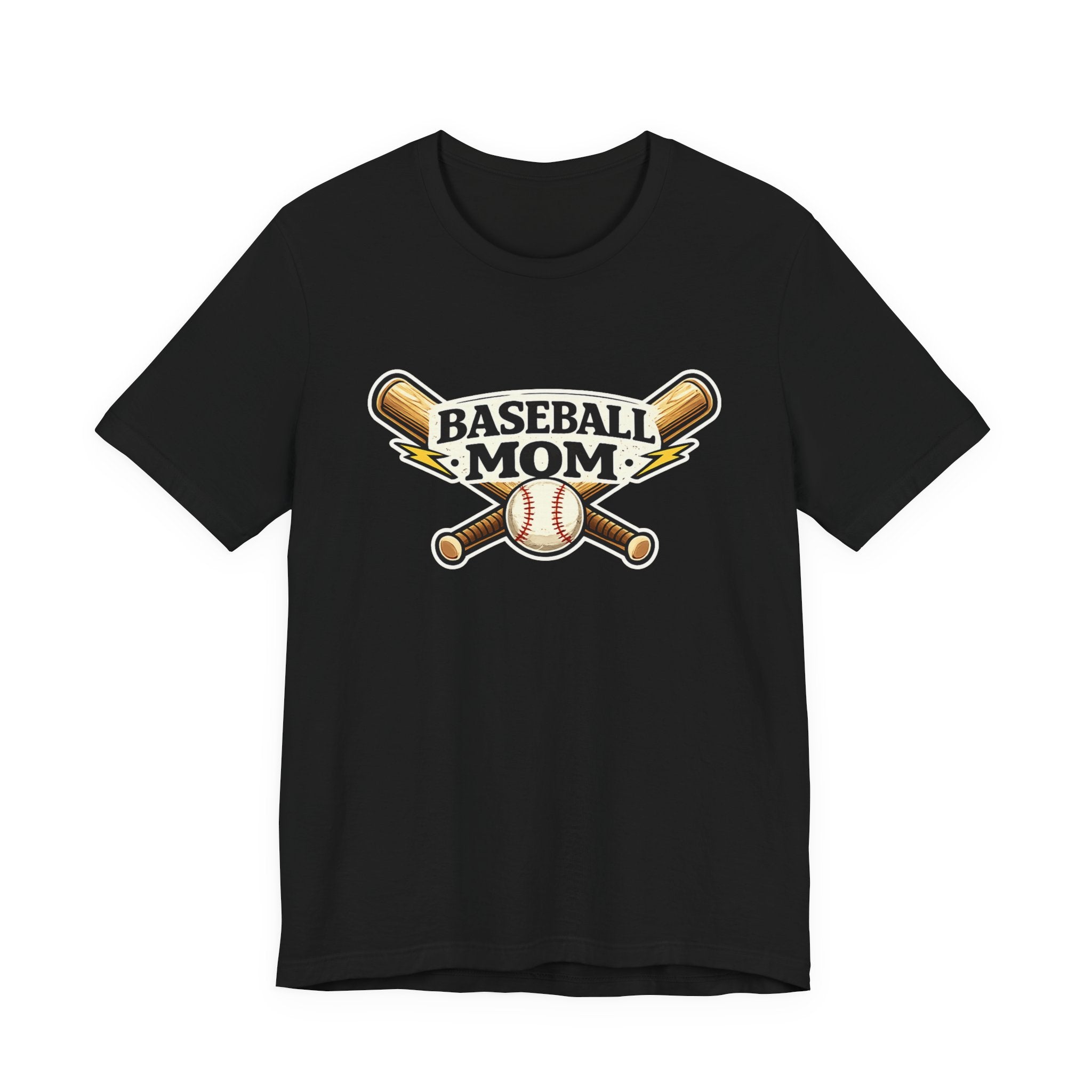 Baseball Mom T-Shirt – Retro Crossed Bats & Baseball Graphic Tee