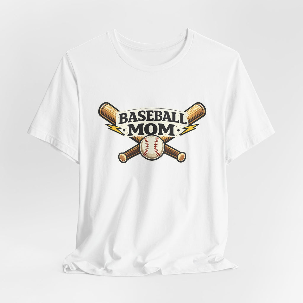 Baseball Mom T-Shirt – Retro Crossed Bats & Baseball Graphic Tee